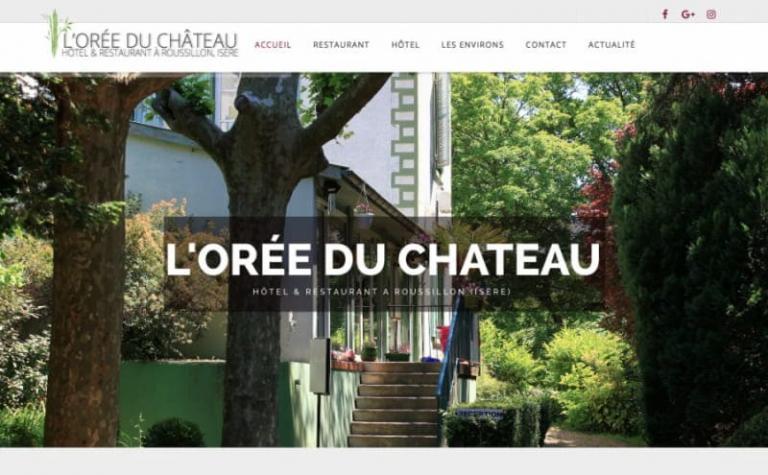 Capture du site internet « L’Orée du Château »