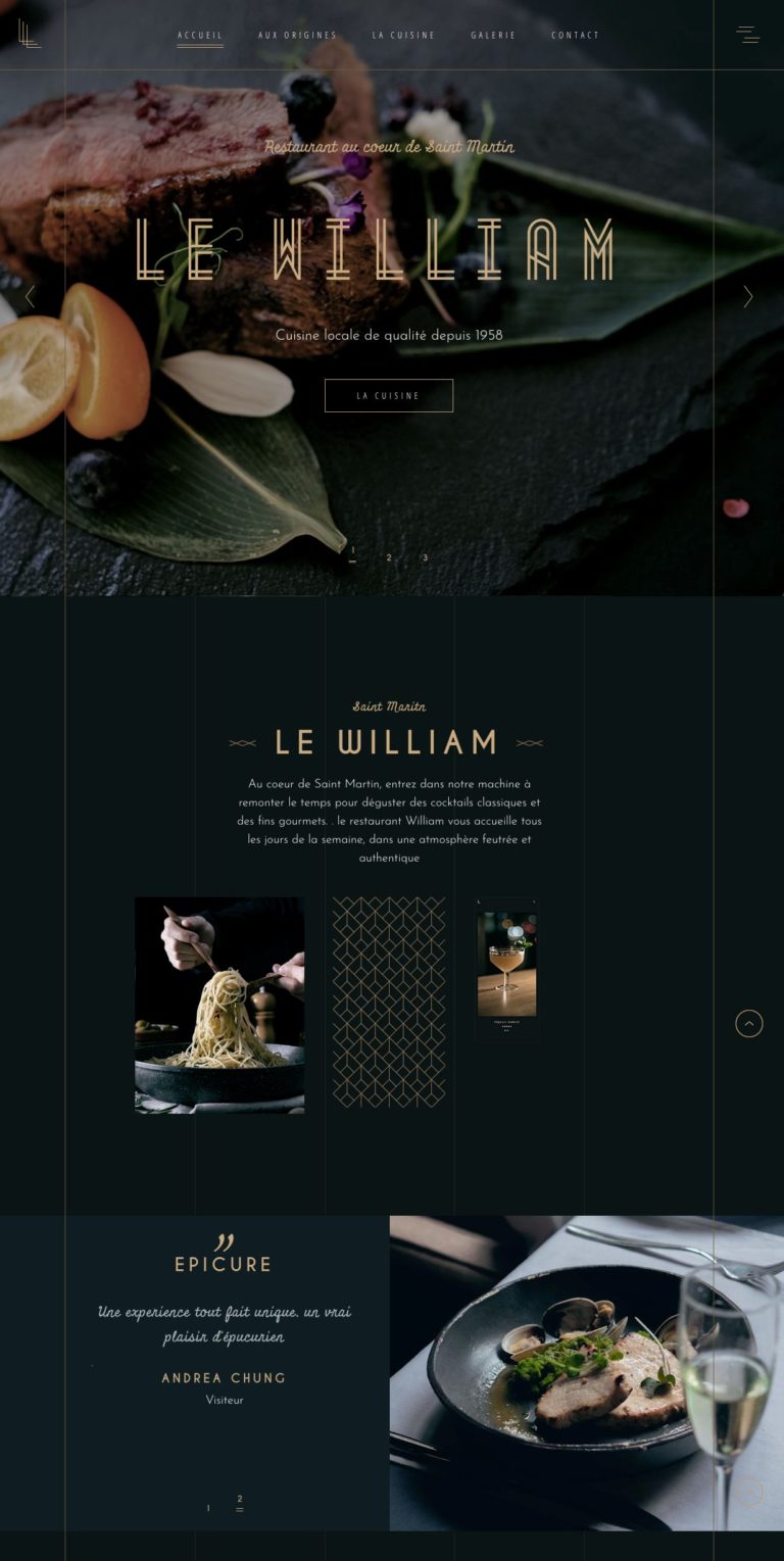 Site du Restaurant Le William