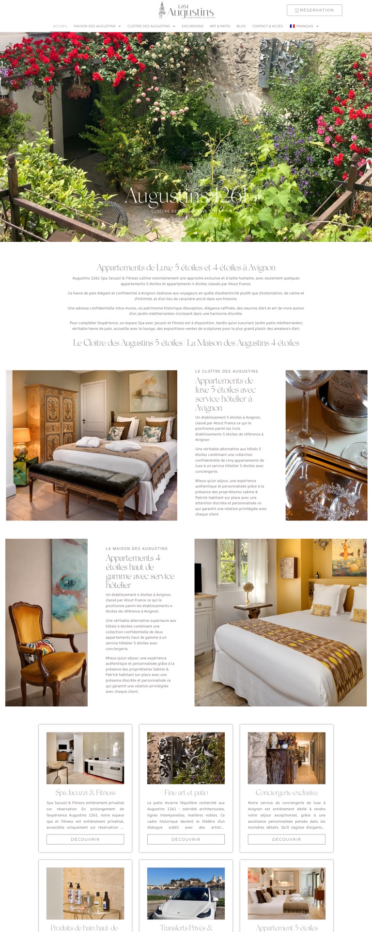 Capture du site internet « Augustins 1261 »