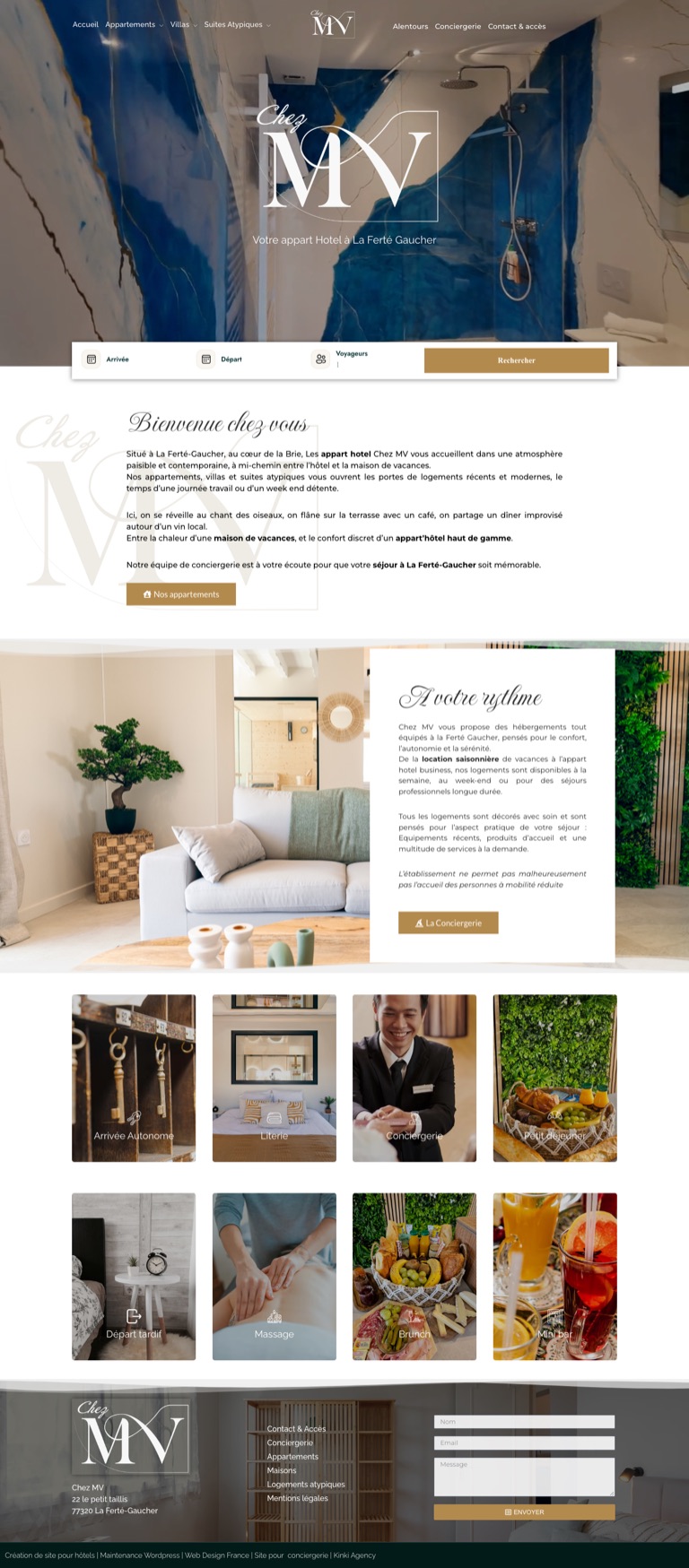 Site de Chez MV, appart’hôtel et conciergerie à La Ferté-Gaucher