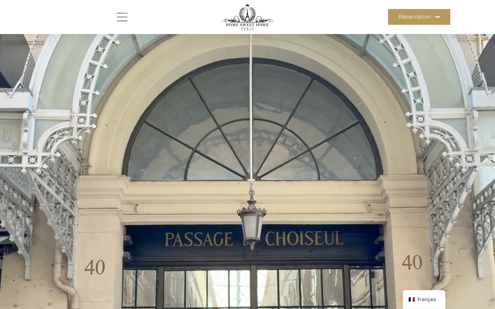 Capture du site internet « Home Sweet Home Paris »